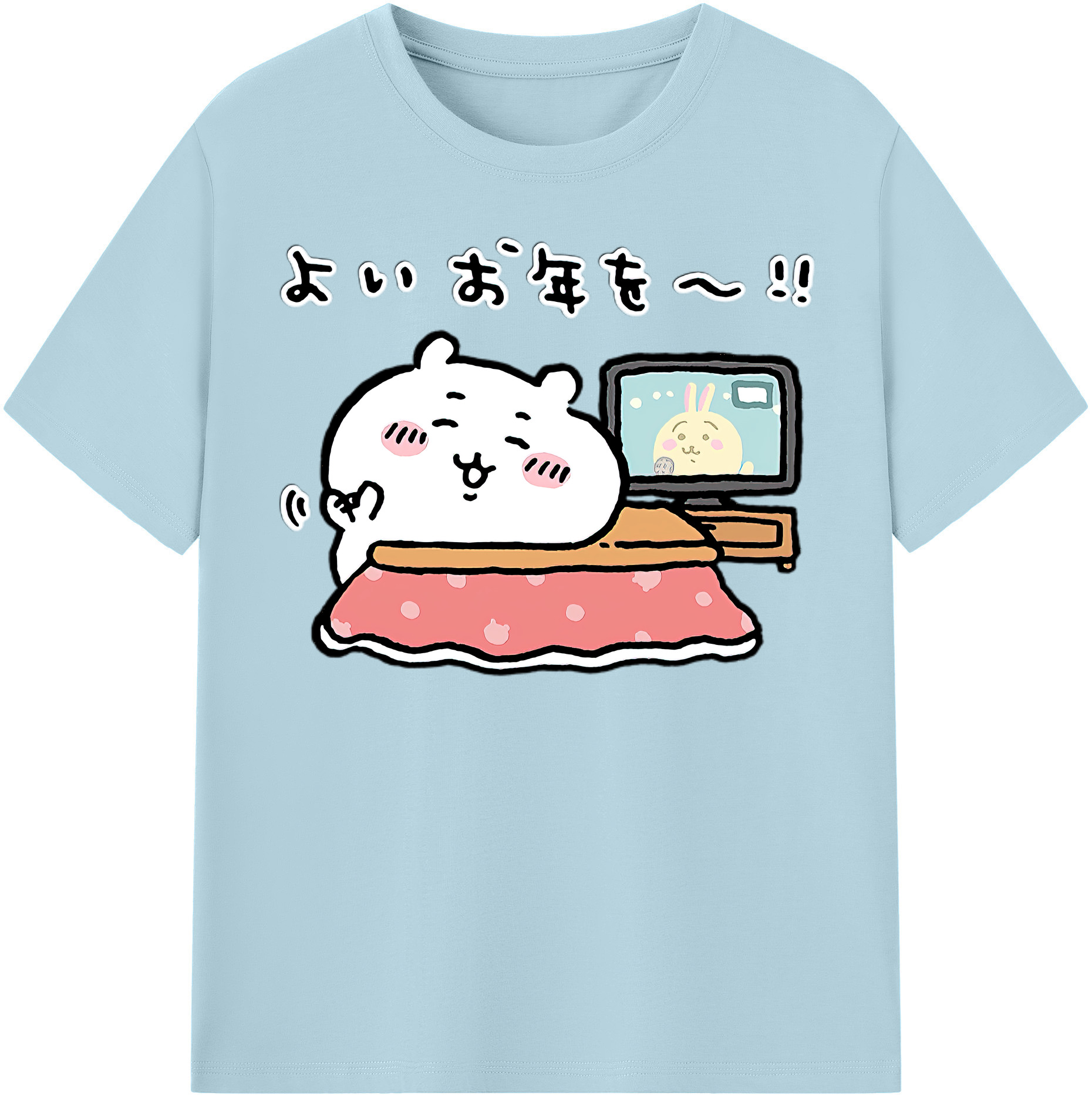 （画像用） ちいかわ ちいかわ Chii-kawa chiikawa 綿100％半袖Tシャツ（フロントプリント）